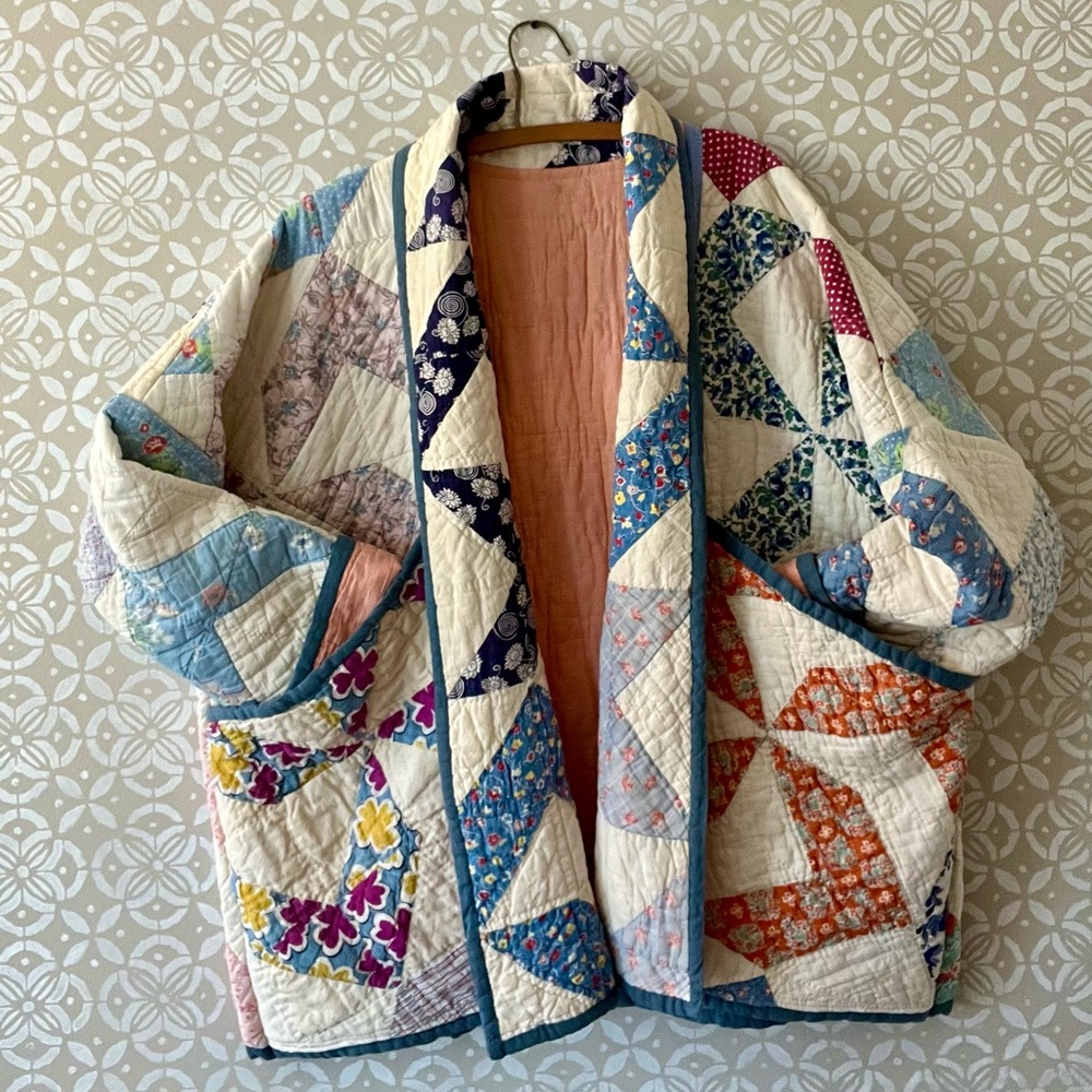 Handmade Women’s Colorful Patchwork Quilted Coat